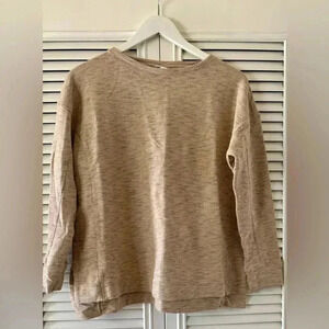 J Jill Women’s Tan Heathered Activewear Sweatshirt SZ S